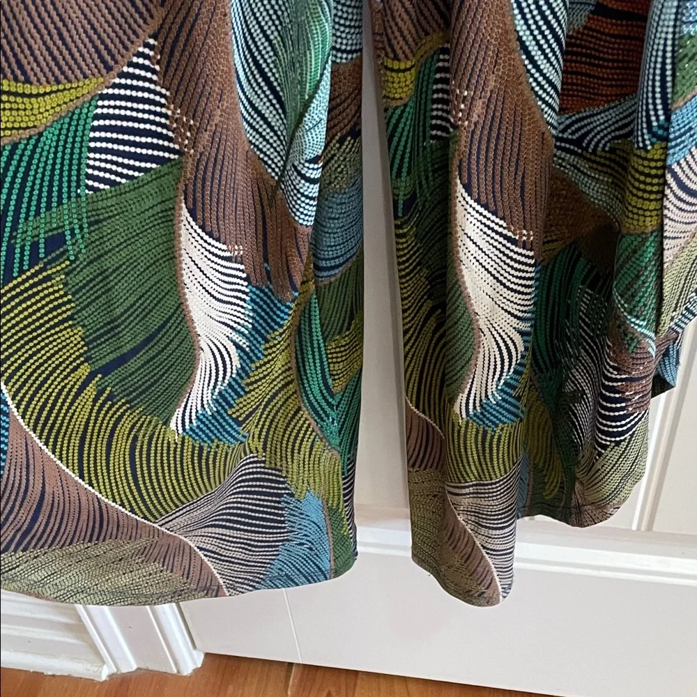 VERSONA Wide Leg Tropical Leaf Print Jumpsuit Size Medium